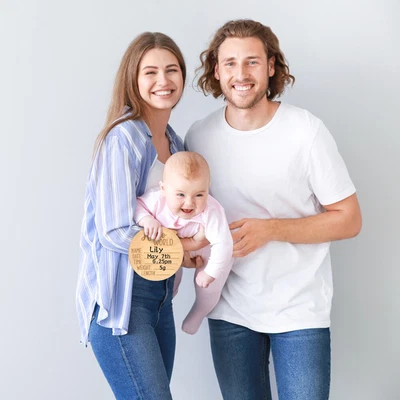 Wooden Photo Prop Hello World Nursery For Hospital Gift Baby Announcement Sign • $8.22