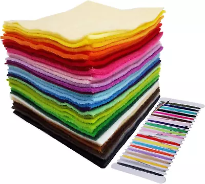 Soft Felt Sheets 40 Colors Craft Felt Squares Color Felt Fabrics Crafts Felt • $25.79