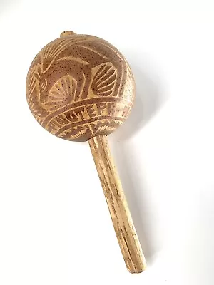 Mexican Vintage Folk Maracas Hand Carved Wood Musical Pinotipa • $20