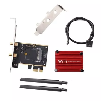 M.2 To PCIe Wifi Bluetooth Adapter Converter For Desktop Intel AX210 AX200 9260 • $12.17