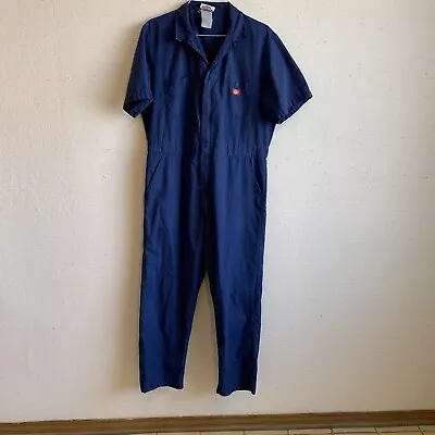 Vintage Dickies Jumpsuit 44 Reg One Piece Coveralls Long Sleeve Work Suit • $19.99