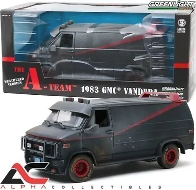 Greenlight 13567 1:18 1983 Gmc Vandura (a-team) Weathered W/ Bullet Hole • $84.95