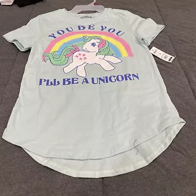 My Little Pony  Be A Unicorn  T-Shirt Junior Small  Aqua Blue Cotton • $17.89