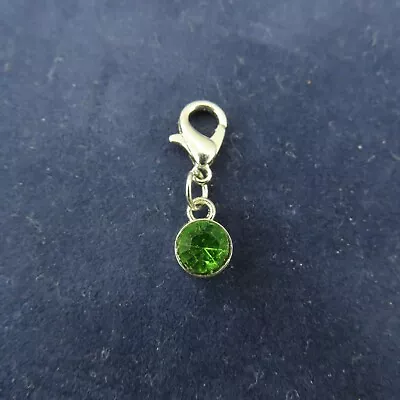 AUGUST Birthstone Crystal Charm Zipper Pull Keychain Add On Clip Dangle • $5.88