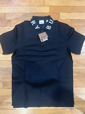Burberry Ryland Collar Logo Polo Black Size Medium New Never Worn • $325