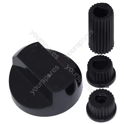 Fits Beko Universal Cooker/Oven/Grill Control Knob And Adaptors Black • £3.99