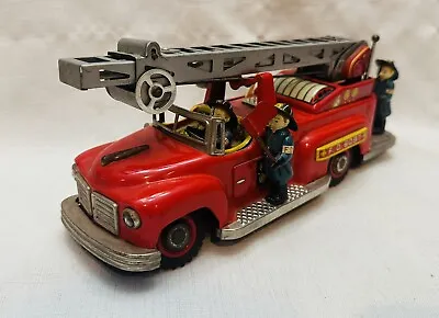 VTG 🔥 Battery-operated Tin Toy Fire Brigade Truck F.D. 6097 Nomura Japan 60s • $90