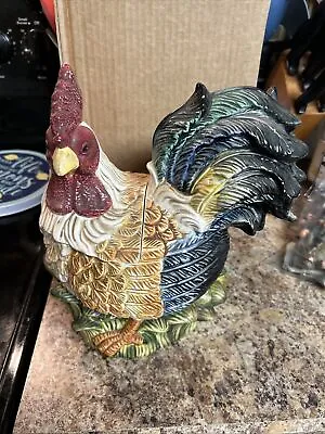 Jay Import Rooster Chicken Farm Ceramic Cookie Jar Canister Decor Vintage • $30