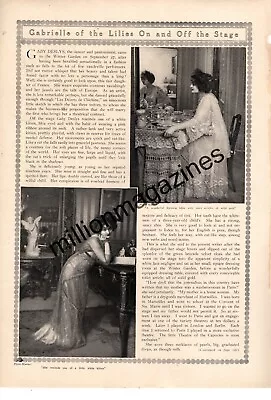 1911 Gaby Deslys 2 Page Original Print From Theatre - Very Rare • $21.75