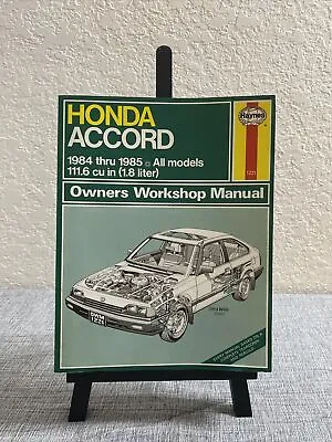 Haynes Honda Accord 1984-1985 Repair Manual #1221 Terry Davey  • $4.80