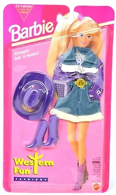 Mattel 12776 Barbie 1994 Western Fun Fashions Clothing Accessories Collect NIP • $170.90