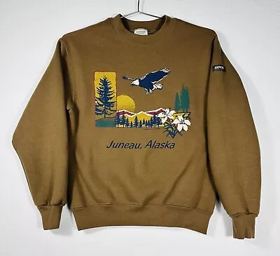 Vintage 90’s Juneau Alaska Bald Eagle Crewneck Sweatshirt Size S Robert Allen • $9.99