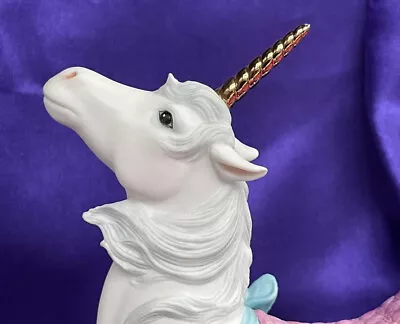 LENOX - The Carousel Unicorn W/COA 1989 Vintage Elegant Porcelain Figurine READ • $25