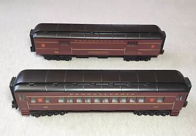 MTH O Pennsylvania 1657 Coach & 9300 Baggage Passenger Car Set ~ TS • $59.99