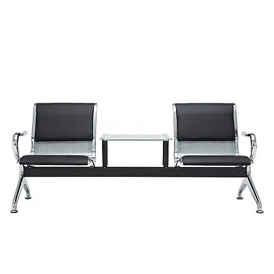 Heavy Duty Barber Airport Reception Salon Waiting Chair Room Leather Bench Seat • $199.99