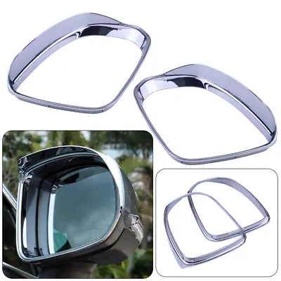 2 Chrome Side Wing Mirror Rain Shield Cover Trim Fit For Volvo XC60 XC90 2015-18 • $20.17