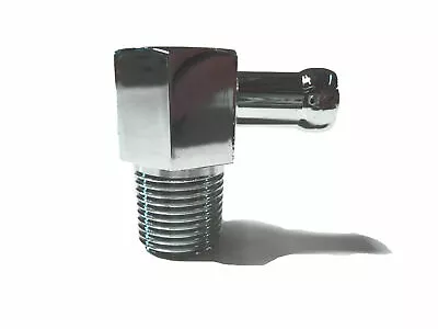 $15.99 • Buy Intake Manifold Vacuum Fitting 90 Degree 3/8  Npt 1/4  Nipple Chrome A5