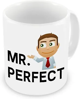 £7.99 • Buy GrassVillage Mr Perfect Mug, Cup, White, Funny, Sarcasm Mug 11oz
