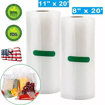$10.89 • Buy 4 Mil Universal Vacuum Sealer Bags Rolls Embossed Food Saver Storage Seal Bag US
