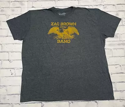 Zac Brown Band Shirt Men's 3XL Gray Jekyll Hyde Tour Country Music Band Tee • $16.91