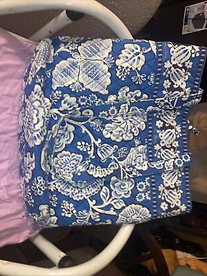 Vera Bradley Women's Blue Lagoon Floral Shoulder Tote Bag • $45