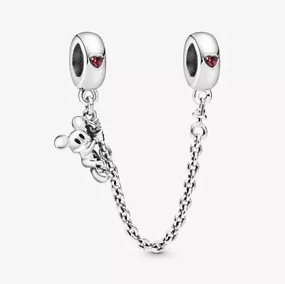 Pandora X Disney Climbing Mickey Safety Chain 797173CZR Silver Ale • £9.50