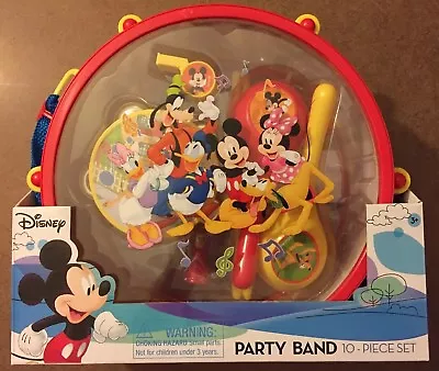 NEW! DISNEY Mickey Mouse & Friends 10 PIECE Drum Instrument Party Band Set! • $23