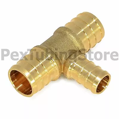 (10) 1  X 1  X 3/4  PEX Tees - Brass Crimp Fittings • $28