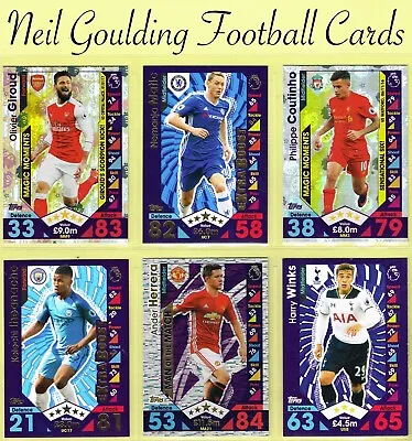 Topps MATCH ATTAX EXTRA 2016-17 ☆ PREMIER LEAGUE ☆ Football Cards • £0.99