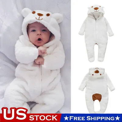 Newborn Kids Baby Boy Girl Infant Clothes Jumpsuit Romper Bodysuit Winter Outfit • $15.10