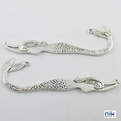 Bulk Mermaid Bookmark 117mm Antique Silver Finish Suit Beading Select Qty 1/5/10 • $6.49