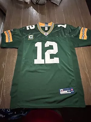 NFL Reebok On Field #12 Aaron Rodgers Jersey Green Bay Packers Men's Size 50 • $32