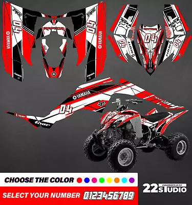 $166 • Buy Yamaha Raptor 350 Graphics Kit 2004 2006 2009 To 2014 Decals Stickers Atv Utv