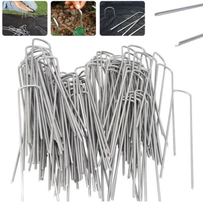 £9.99 • Buy Heavy Duty Trampoline U-Shaped Metal Wind Stake Goal Pegs Tent Ground Anchor