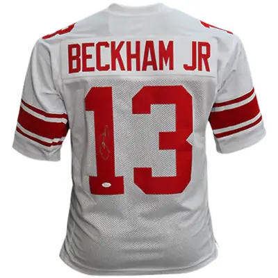 Odell Beckham Jr. Autographed New York (White #13) Custom Jersey - JSA • £289.54