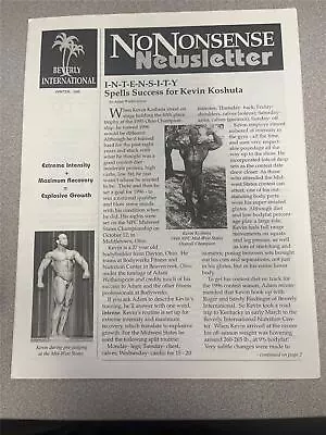 Early NO NONSENSE NEWSLETTER Bodybuilding Muscle Booklet WINTER 1996 • $13.50