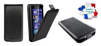 Cover Case Luxury Slim Leather Eco Black For Samsung GT S7500 Galaxy Ace Plus • £5.88