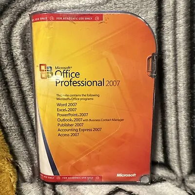 Microsoft Office 2007 Professional Academic Use Only Including Product Key Code! • $18