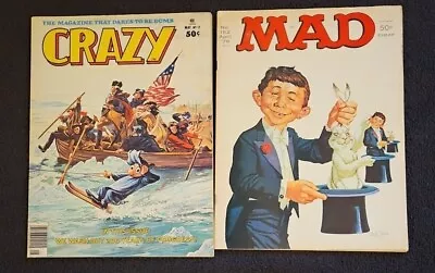 Vintage May 1976 Crazy Magazine And April 1976 Mad Magazine Lot Of 2  • $7.50