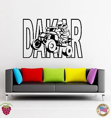 Wall Stickers Vinyl Dakar Quad Speed Racing Extreme Sport (z1670) • $29.99