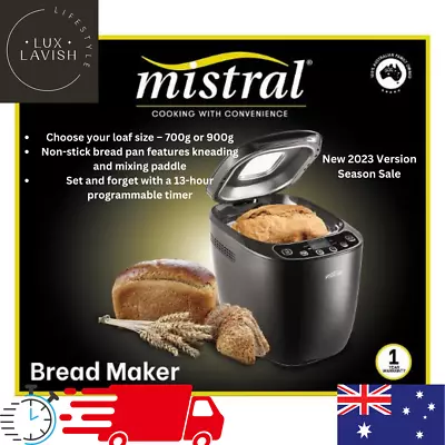 Bread Maker Machine Automatic Bakehouse Oven Breadmaker Loaf Dough Mixer Knead • $121.95