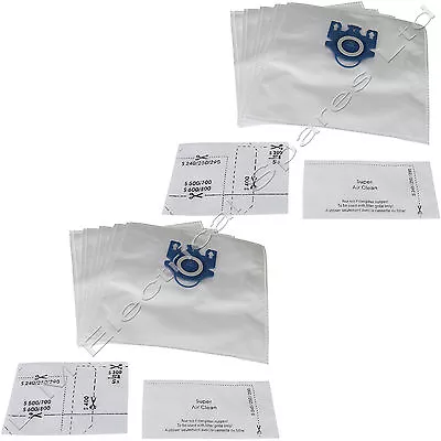 £8.99 • Buy 10 GN Type Vacuum Hyclean Dust Bags + Filters For Miele S2110 S2111 S2120 S2121