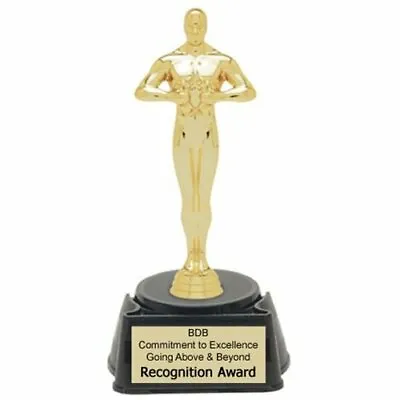 $22.99 • Buy Achievement Oscar Figure Trophy 8.25  With 4 Lines Of Custom Text