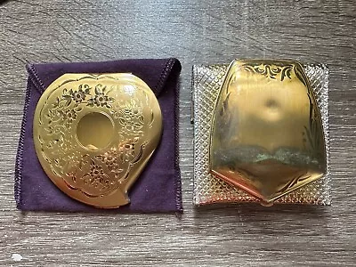 ELGIN AMERICAN Beauty Vintage Gold Compacts Lot Of 2 With Original Cases • $16.96