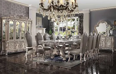 Old World Antique White 11 Piece Dining Room Set W/ Rectangular Table Chairs CA5 • $5145.86