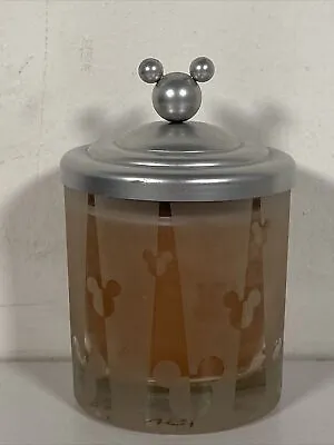 Rare Disney Scented Candle With Silver Mickey Mouse Head Lid Disney Parks • $9.50
