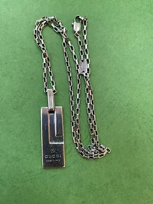 Authentic GUCCI -  925 Silver Chain Necklace Pendant 30 Grams R5 • $199