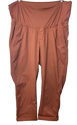 Old Navy Maternity Women’s Size XL Caramel Tan Pull On Chino Pregnancy Pants • $18