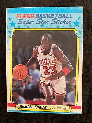 1988-89 Fleer Michael Jordan Super Star Sticker #7 Basketball Card • $45