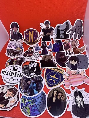 Wednesday 25 Pc Random Stickers Addams Family Decal Stickers Laptop Luggage • £3.58